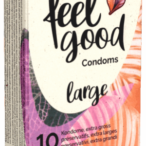 feelgood «large» extra large condoms, vegan, natural rubber latex 10 pcs