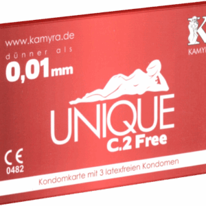 Kamyra Single: Unique C.2 Free, 3 latex free condoms