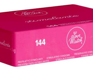 Love Match Bulk-Pack: Stimolante, 144 stimulating condoms