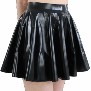 Čierna latexová sukňa Misty, XXL