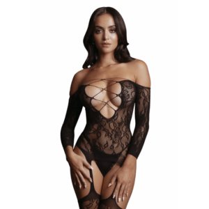 Bodystocking s krížovým výstrihom - jedna veľkosť