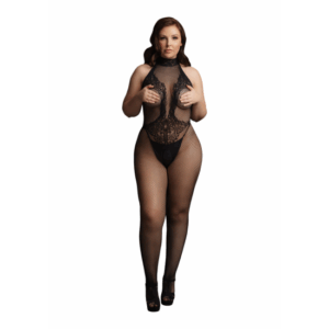 Sieťované a čipkované bodystocking - Veľkosť Plus