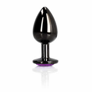 Análny kolík srdcovej tvaru - Malý - Gunmetal/Amethyst Purple