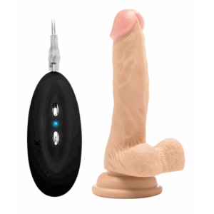 Vibračný realistický penis s semenníkmi – 18 cm