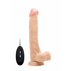 Vibračný realistický penis so šourkom - 25 cm