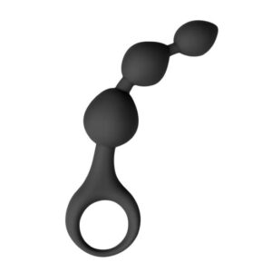 Silikónové análne korále EASYTOYS ANAL COLLECTION čierne