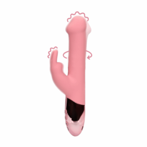 Rotujúci korálkový rabbit vibrátor - Ružový arabeska