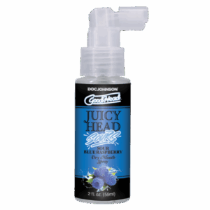Juicy Head - Sprej proti suchosti úst - Kyslá modrá malina - 60 ml