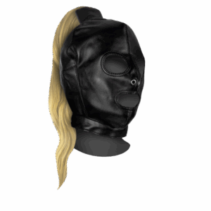 Maska s blond copom - čierna