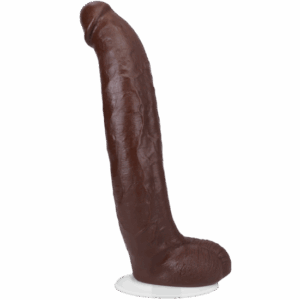 Brickzilla - Realistické ULTRASKYN dildo - 13 / 33 cm - čokoládová