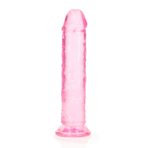 Rovný realistický dildo s prísavkou - 18 cm