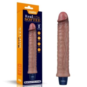 Vibračný platinový silikónový dildo 9,5 palca