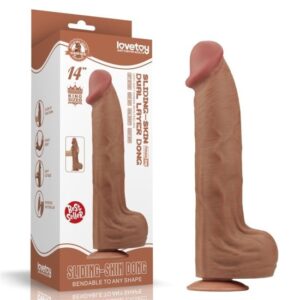 Dong s posuvnou pokožkou, hnedý, 14''