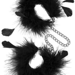 Feather Cuffs Black