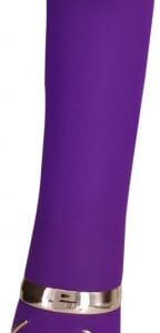 Vibrátor s dvojitým silikónom Front Row Purple (22 cm)