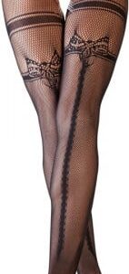 Pančuchy s otvorom v rozkroku Chic Bow, S–M