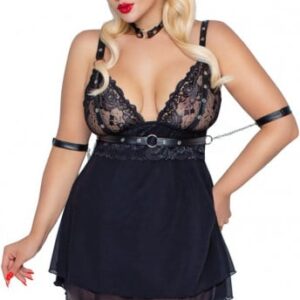 Plus size košieľka Sexy Bondage, XXL