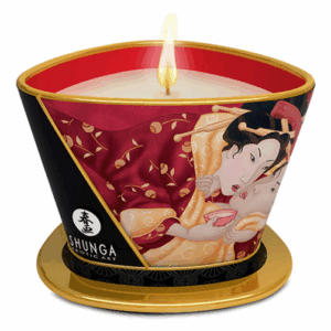Shunga libido stimulujúca masážna sviečka Sparkling Strawberry (170 ml)
