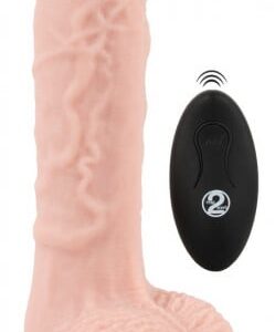 Realistický silikónový prirážací vibrátor Dirty Dance s dálkovým ovládačom (21 cm)