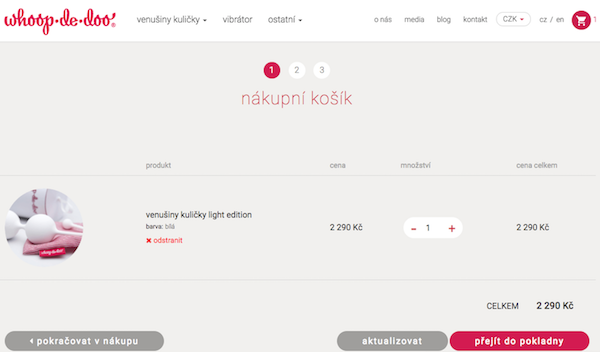 Nákup na Whoopdedoo.cz